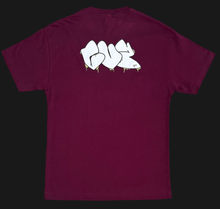 Load image into Gallery viewer, GLOBAL TEE BURGUNDY