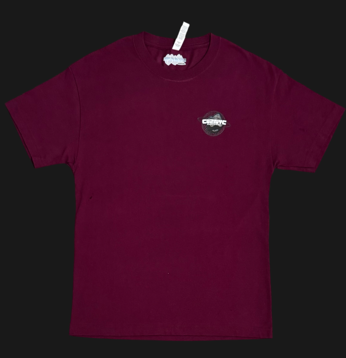 GLOBAL TEE  BURGUNDY